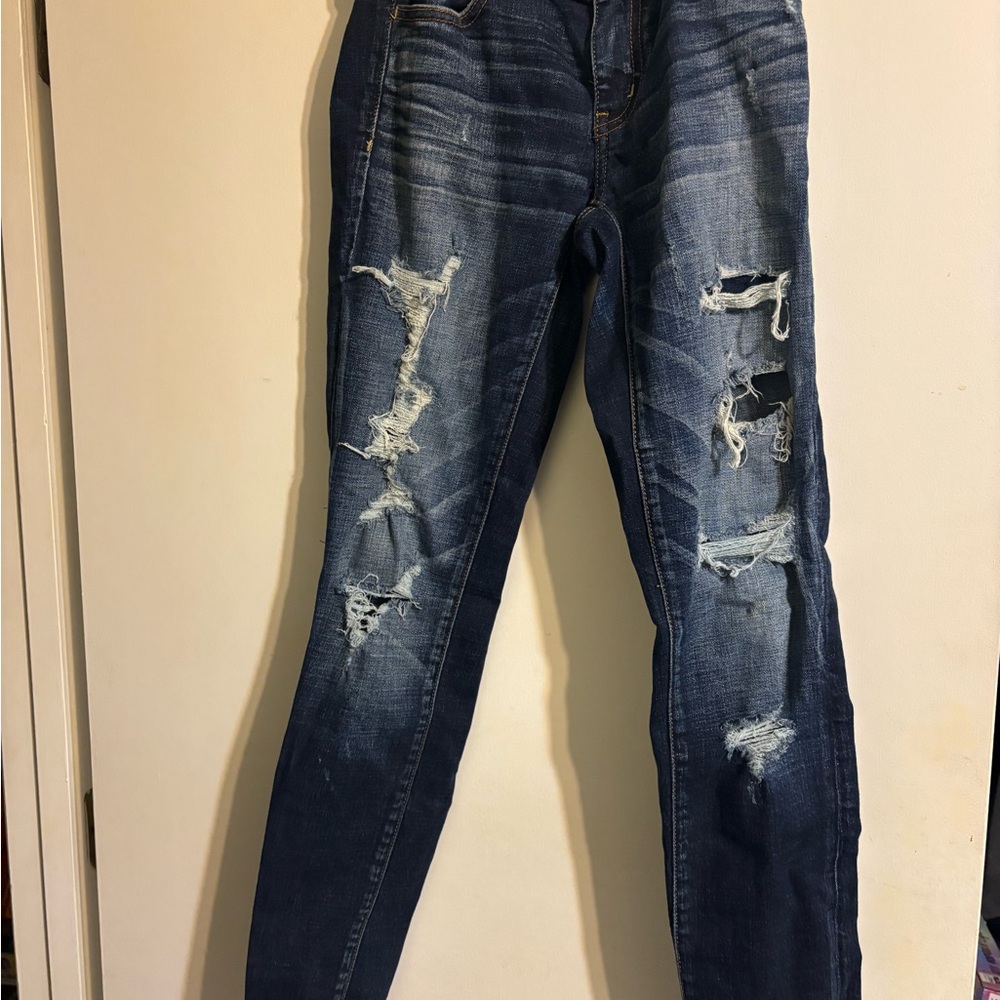 Distressed Blue Jeans for Women